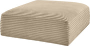 Shaggy Corduroy Performance Fabric Upholstered Ottoman in Taupe - 641Taupe-Ott