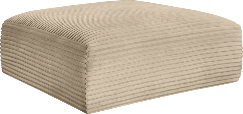 Shaggy Corduroy Performance Fabric Upholstered Ottoman in Taupe - 641Taupe-Ott