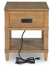 Sharlance Coffee Table with 1 End Table in Light Brown - PKG022052