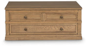Sharlance Coffee Table with 1 End Table in Light Brown - PKG022052