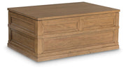 Sharlance Coffee Table with 2 End Tables in Light Brown - PKG022053