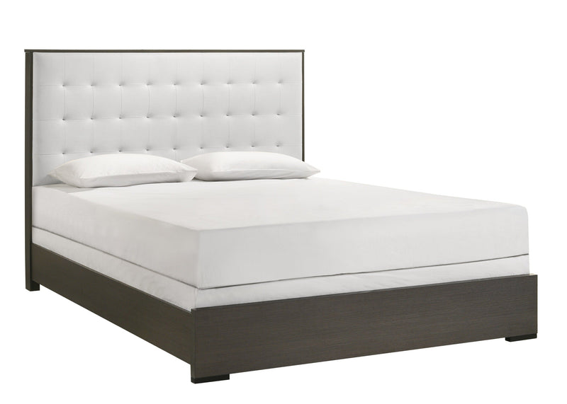 Sharpe Brown Queen Upholstered Panel Bed - Gate FurnitureQueen Bed