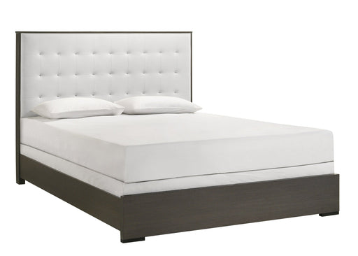 Sharpe Brown Queen Upholstered Panel Bed - Gate FurnitureQueen Bed