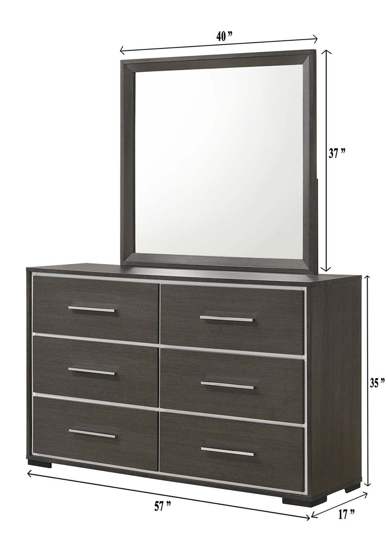 Sharpe Brown Upholstered Panel Bedroom Set - Gate FurnitureBedroom Set