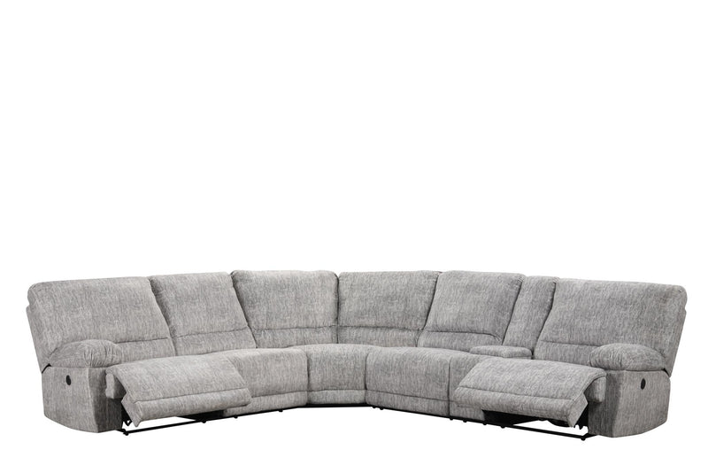 Shatha - Gray 3 PC Power Sectional with Storage Console - S462-Sectinal