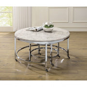 Shauna White/Chrome End Table - CM4354E