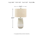 Shavon Beige/White Table Lamp (Set of 2) - L100724X2