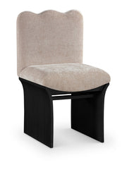 Shaw Chenille Fabric Upholstered Dining Chair in Beige - 11068Beige-C