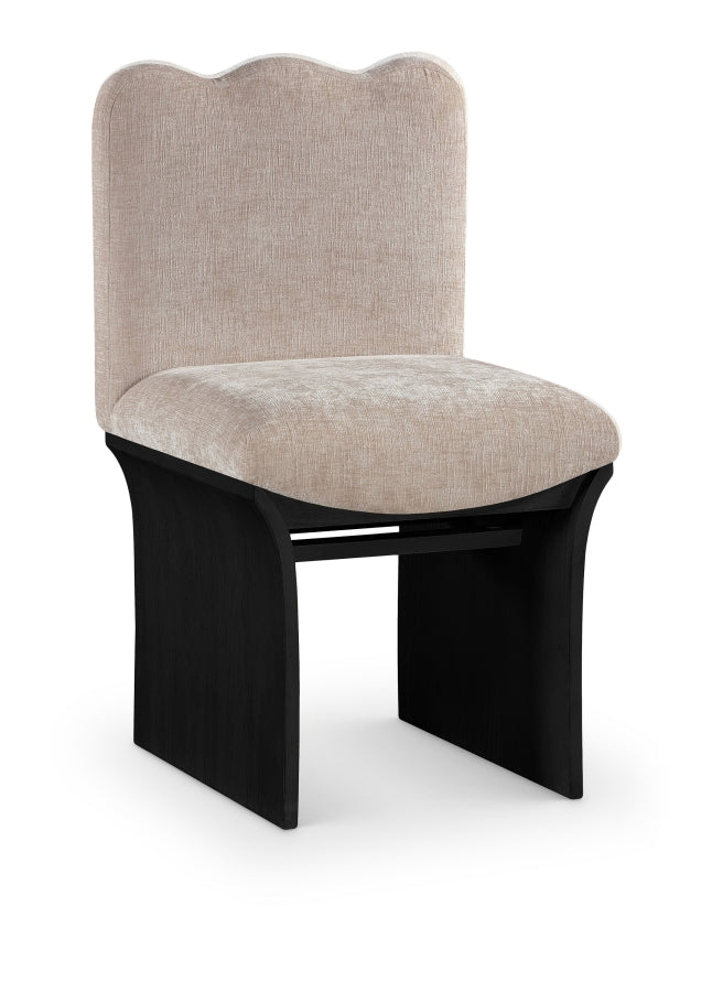 Shaw Chenille Fabric Upholstered Dining Chair in Beige - 11068Beige-C