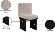 Shaw Chenille Fabric Upholstered Dining Chair in Beige - 11068Beige-C
