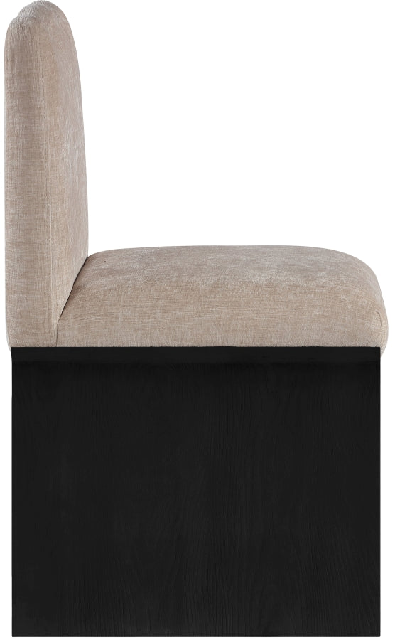 Shaw Chenille Fabric Upholstered Dining Chair in Beige - 11068Beige-C
