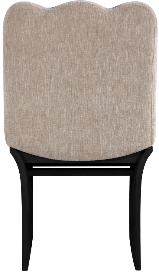 Shaw Chenille Fabric Upholstered Dining Chair in Beige - 11068Beige-C