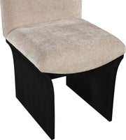 Shaw Chenille Fabric Upholstered Dining Chair in Beige - 11068Beige-C