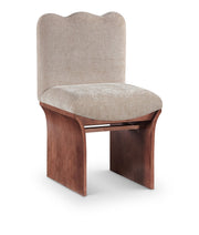 Shaw Chenille Fabric Upholstered Dining Chair in Beige - 11069Beige-C