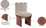 Shaw Chenille Fabric Upholstered Dining Chair in Beige - 11069Beige-C