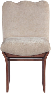 Shaw Chenille Fabric Upholstered Dining Chair in Beige - 11069Beige-C