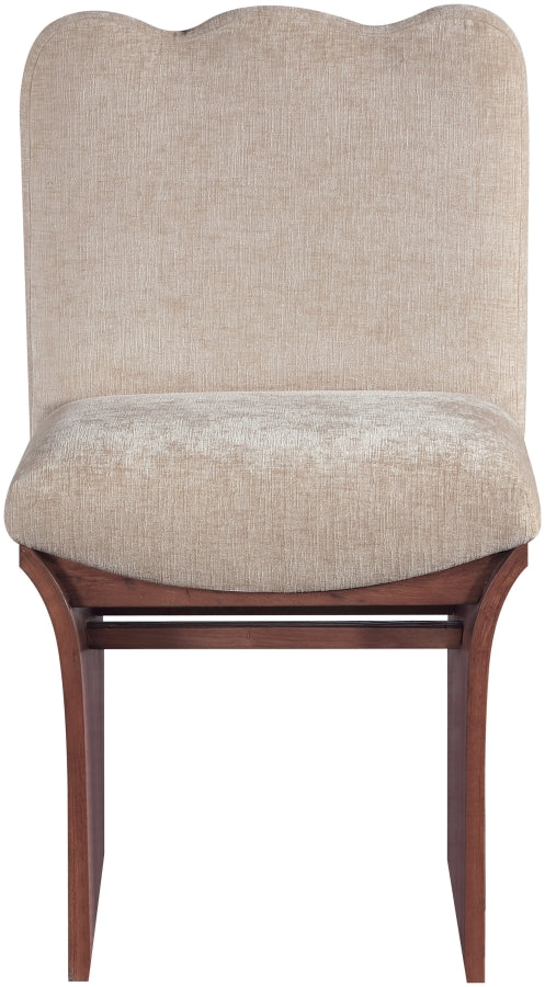 Shaw Chenille Fabric Upholstered Dining Chair in Beige - 11069Beige-C