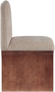 Shaw Chenille Fabric Upholstered Dining Chair in Beige - 11069Beige-C