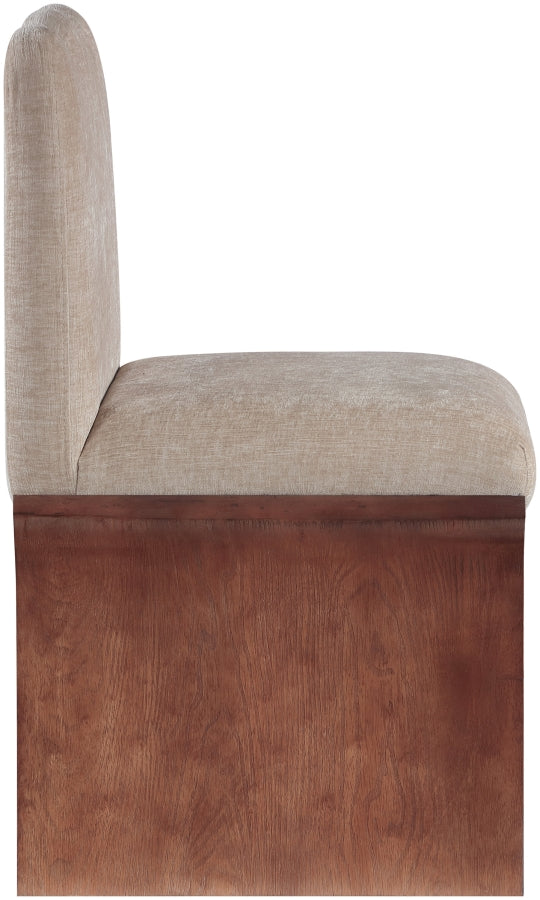 Shaw Chenille Fabric Upholstered Dining Chair in Beige - 11069Beige-C