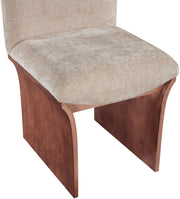 Shaw Chenille Fabric Upholstered Dining Chair in Beige - 11069Beige-C