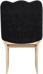 Shaw Chenille Fabric Upholstered Dining Chair in Black - 11067Black-C