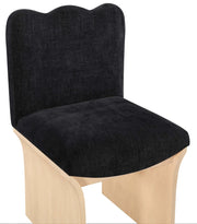 Shaw Chenille Fabric Upholstered Dining Chair in Black - 11067Black-C