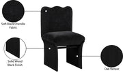 Shaw Chenille Fabric Upholstered Dining Chair in Black - 11068Black-C
