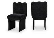 Shaw Chenille Fabric Upholstered Dining Chair in Black - 11068Black-C