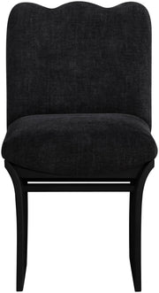 Shaw Chenille Fabric Upholstered Dining Chair in Black - 11068Black-C