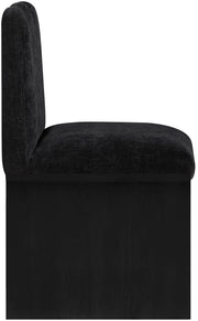 Shaw Chenille Fabric Upholstered Dining Chair in Black - 11068Black-C