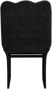 Shaw Chenille Fabric Upholstered Dining Chair in Black - 11068Black-C