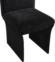 Shaw Chenille Fabric Upholstered Dining Chair in Black - 11068Black-C