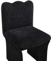 Shaw Chenille Fabric Upholstered Dining Chair in Black - 11068Black-C