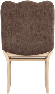 Shaw Chenille Fabric Upholstered Dining Chair in Brown - 11067Brown-C