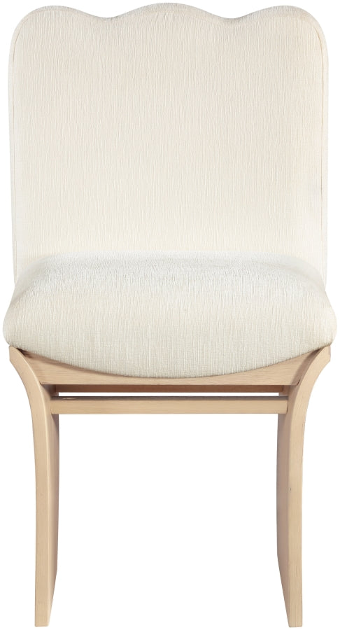 Shaw Chenille Fabric Upholstered Dining Chair in Cream - 11067Cream-C