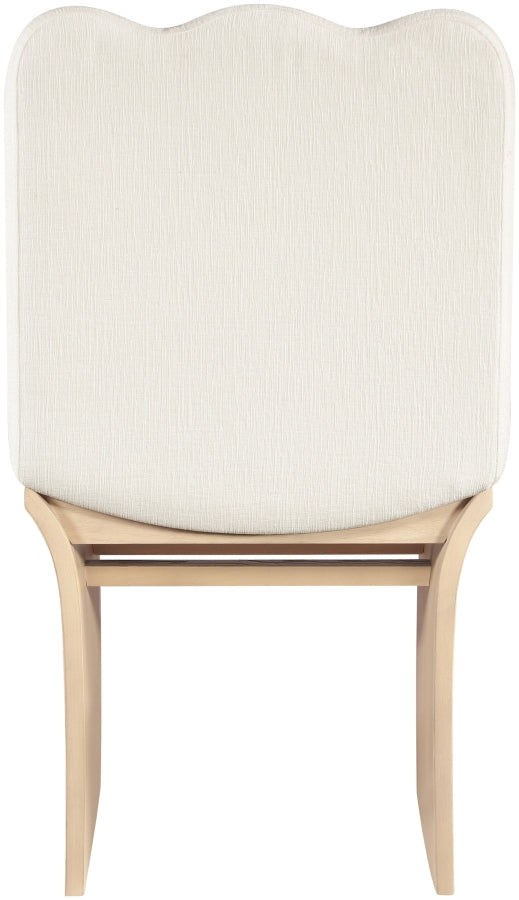 Shaw Chenille Fabric Upholstered Dining Chair in Cream - 11067Cream-C