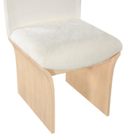 Shaw Chenille Fabric Upholstered Dining Chair in Cream - 11067Cream-C
