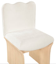 Shaw Chenille Fabric Upholstered Dining Chair in Cream - 11067Cream-C