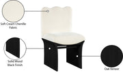 Shaw Chenille Fabric Upholstered Dining Chair in Cream - 11068Cream-C