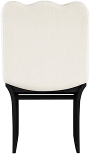 Shaw Chenille Fabric Upholstered Dining Chair in Cream - 11068Cream-C