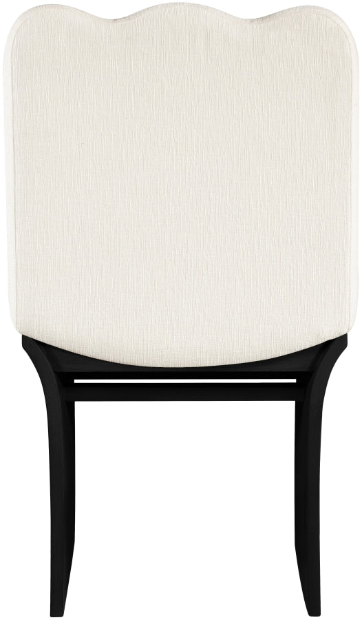 Shaw Chenille Fabric Upholstered Dining Chair in Cream - 11068Cream-C