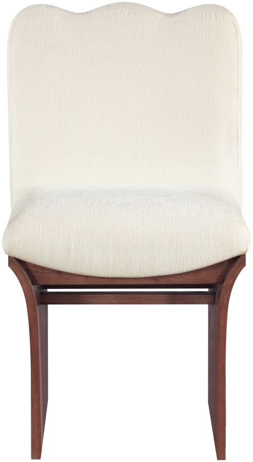 Shaw Chenille Fabric Upholstered Dining Chair in Cream - 11069Cream-C