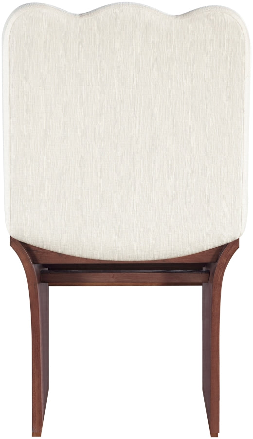 Shaw Chenille Fabric Upholstered Dining Chair in Cream - 11069Cream-C