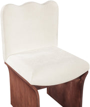 Shaw Chenille Fabric Upholstered Dining Chair in Cream - 11069Cream-C