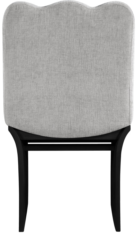 Shaw Chenille Fabric Upholstered Dining Chair in Grey - 11068Grey-C
