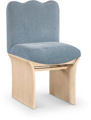 Shaw Chenille Fabric Upholstered Dining Chair in Light Blue - 11067LtBlu-C