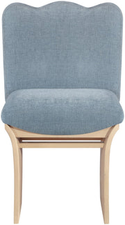 Shaw Chenille Fabric Upholstered Dining Chair in Light Blue - 11067LtBlu-C