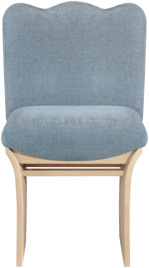 Shaw Chenille Fabric Upholstered Dining Chair in Light Blue - 11067LtBlu-C