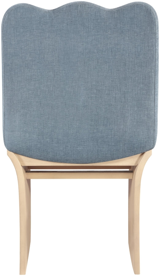 Shaw Chenille Fabric Upholstered Dining Chair in Light Blue - 11067LtBlu-C