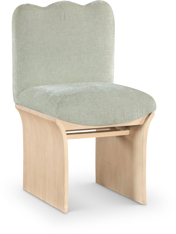Shaw Chenille Fabric Upholstered Dining Chair in Mint - 11067Mint-C